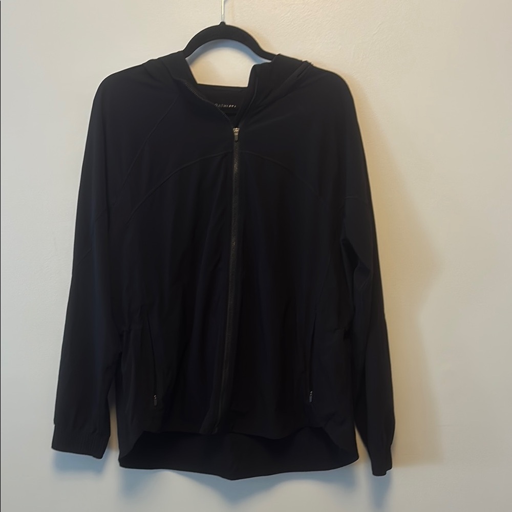 Athleta Black Utility Jacket Versatile Zip-Up-Xl - image 1
